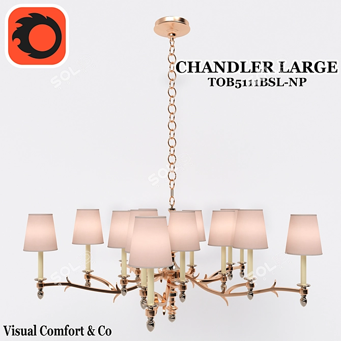 Chandler Large - Elegant Ceiling Lighting 3D model image 1