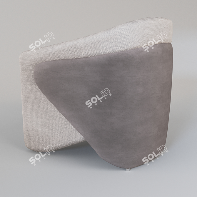 West Elm Thea Chair - Modern Style Seating 3D model image 2