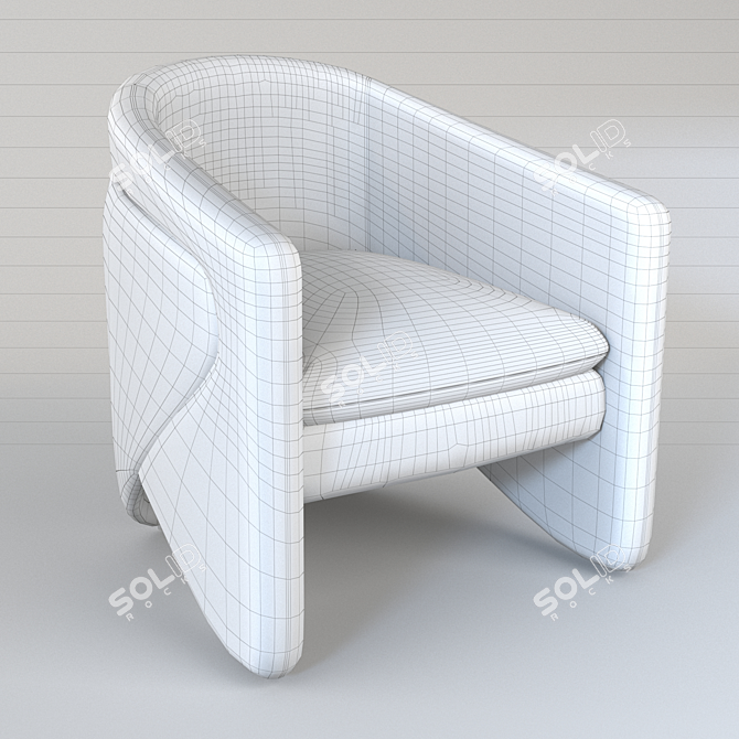 West Elm Thea Chair - Modern Style Seating 3D model image 3