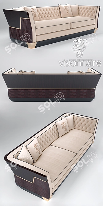 Berry Capitone Sofa and Armchair: Elegant PBR Design 3D model image 2