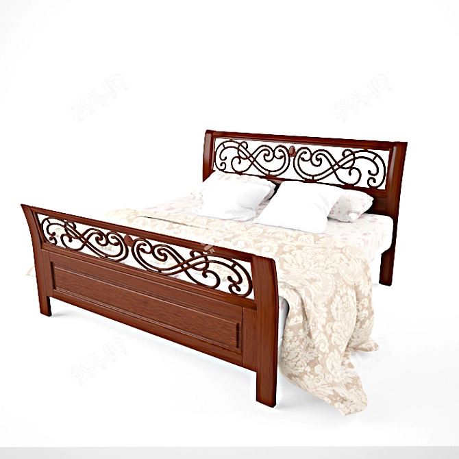 Belarusian Made Bed 3D model image 1