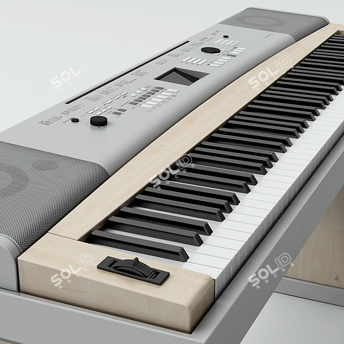 YAMAHA DGX620 Synthesizer: Powerful Sound, Compact Design! 3D model image 2