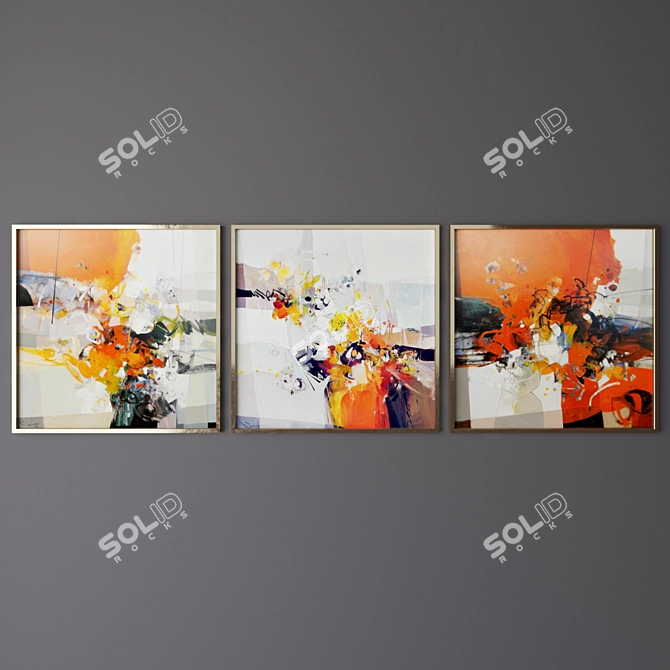 Artistic Masterpieces: Paintings Set 3D model image 2