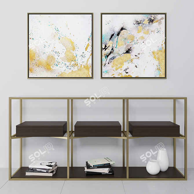 Sleek and Chic Curata Console 3D model image 1