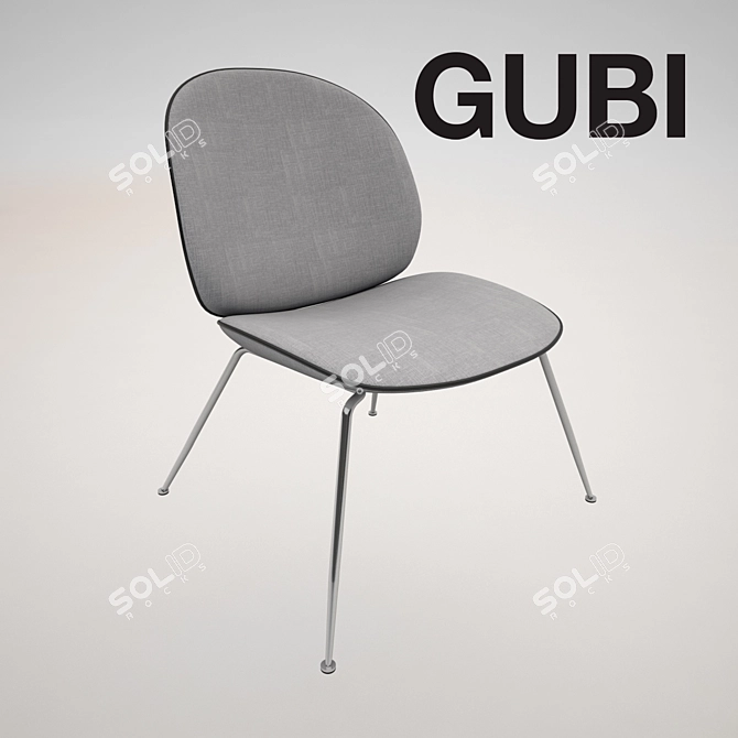 Beetle Lounge Chair: Contemporary Relaxation 3D model image 1