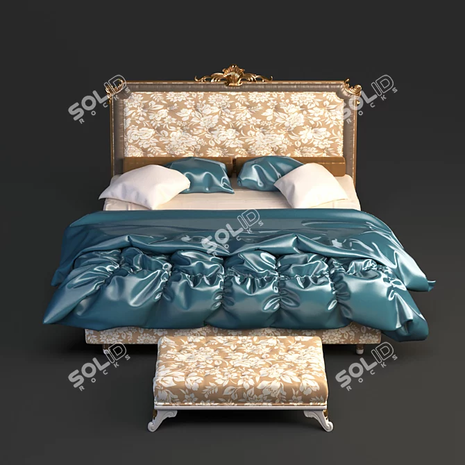 Monarche Bed: Sleek Elegance for Luxurious Comfort 3D model image 1