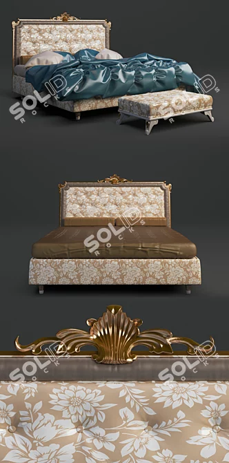 Monarche Bed: Sleek Elegance for Luxurious Comfort 3D model image 2