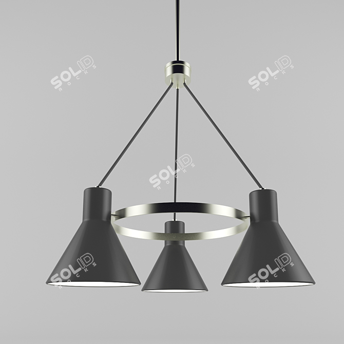 Elegant Seagull Chandelier 3D model image 1