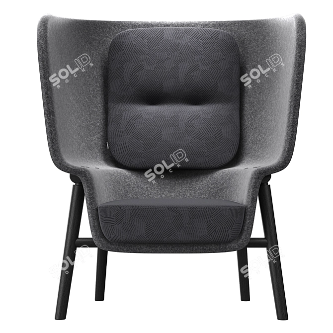 Contemporary Comfort: DeVorm Pod Chair 3D model image 2