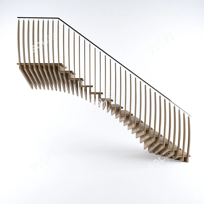 SleekMind Staircase 3D model image 1