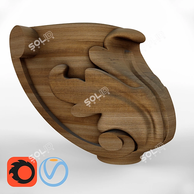 Hand-carved CNC Leg 3D model image 1