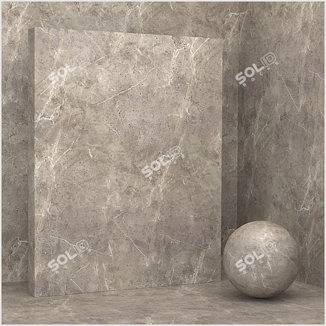 Title: Seamless Stone Coating Materials (4 Varieties) 3D model image 2