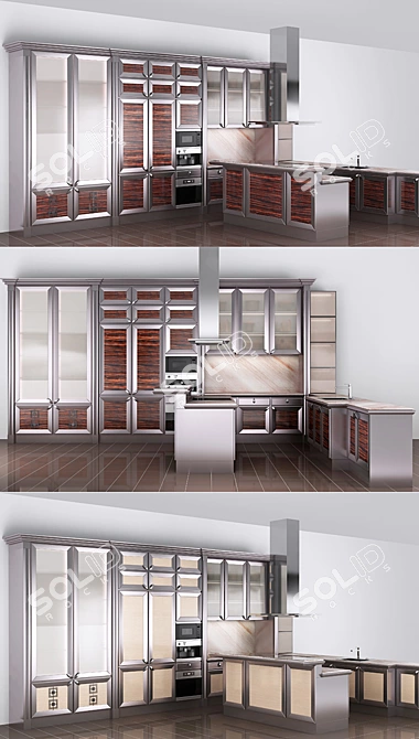 Glamorous Dolcevita Kitchen by Brummel 3D model image 2