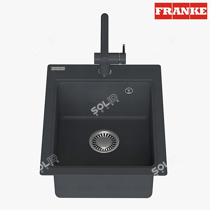 Franke Maris 42 Fragranite Onyx Sink 3D model image 1