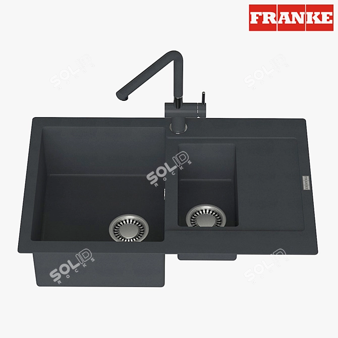 Franke Maris Sink, Onyx Finish 3D model image 1