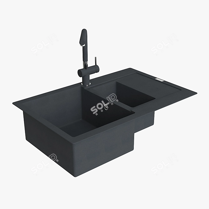 Franke Maris Sink, Onyx Finish 3D model image 2