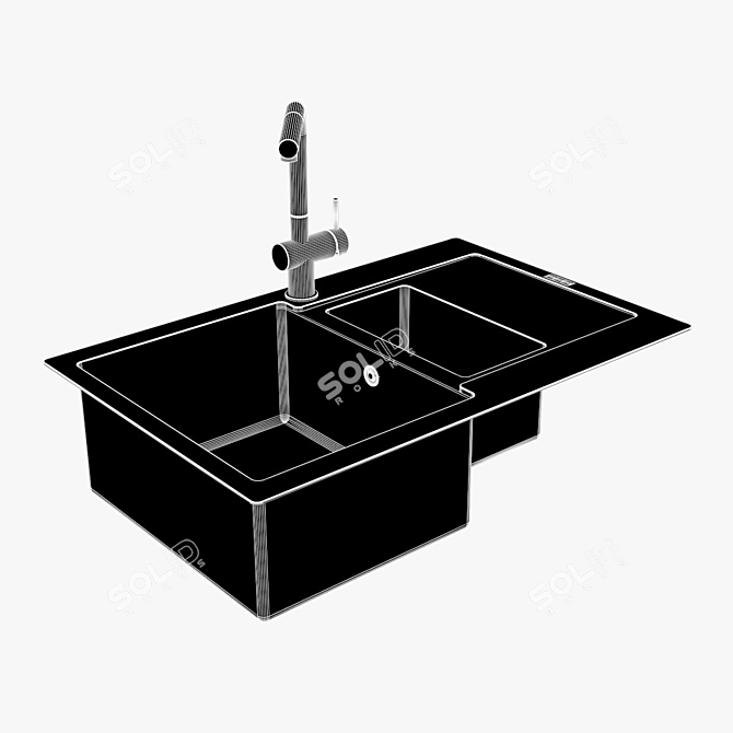 Franke Maris Sink, Onyx Finish 3D model image 3