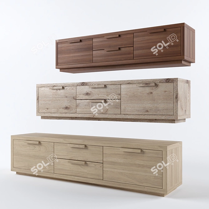 Contemporary Night-Night Chest of Drawers 3D model image 2