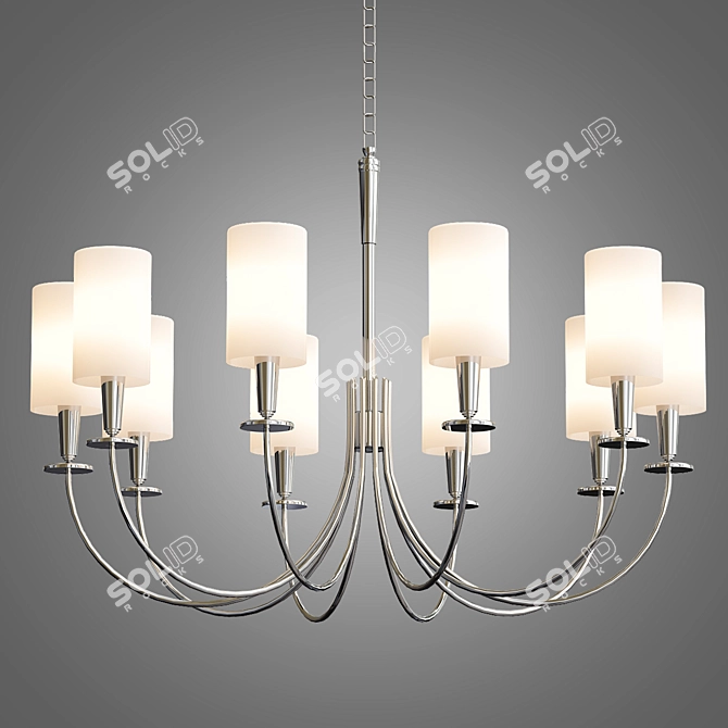Elegant Mason Chandelier illuminates 3D model image 1