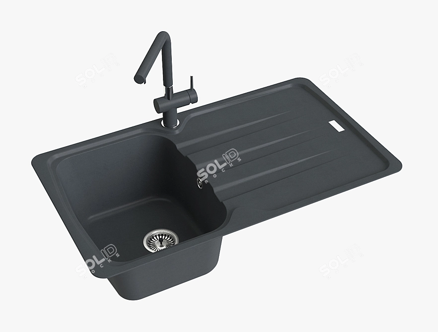 Franke Aneta Sink - Onyx Beauty for Your Kitchen 3D model image 2