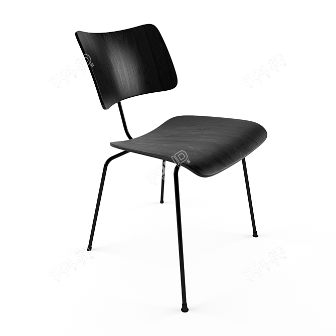 Modern Elegance: Herman Miller Eames Dining Chair 3D model image 1