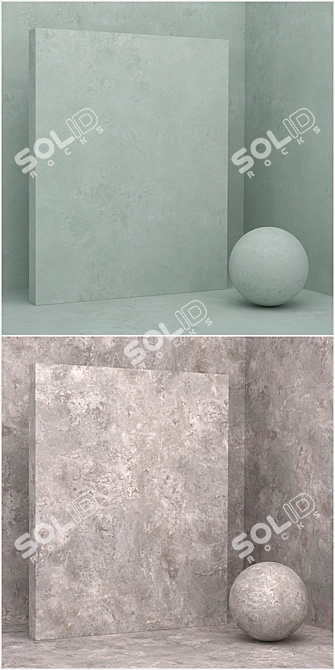 Seamless Stone & Plaster Materials - Set 2 3D model image 3