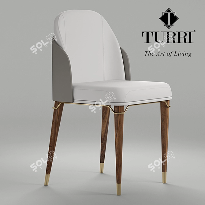 Eco-Style Art Nouveau Chair 3D model image 1