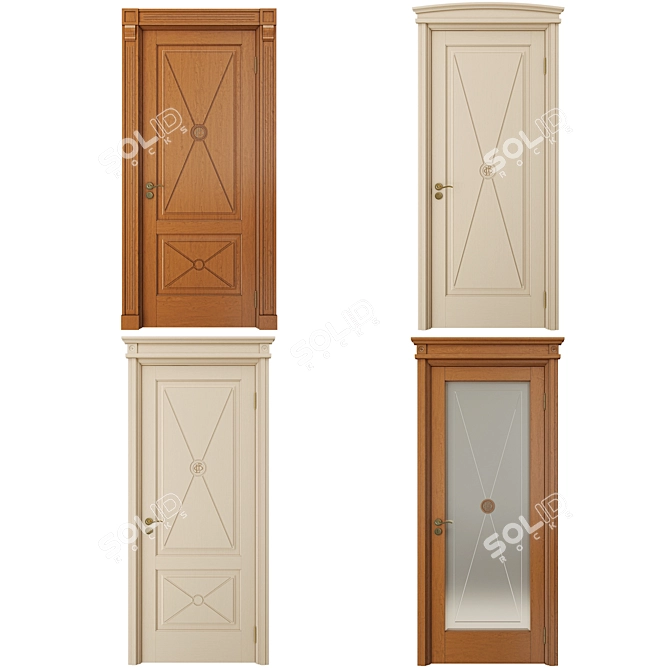 Elegant Legnoform Le Cifre Doors 3D model image 1