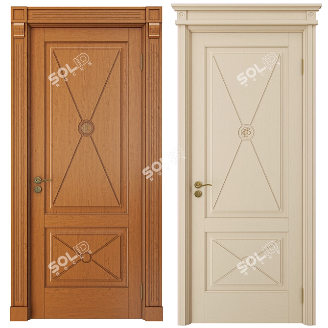 Elegant Legnoform Le Cifre Doors 3D model image 2