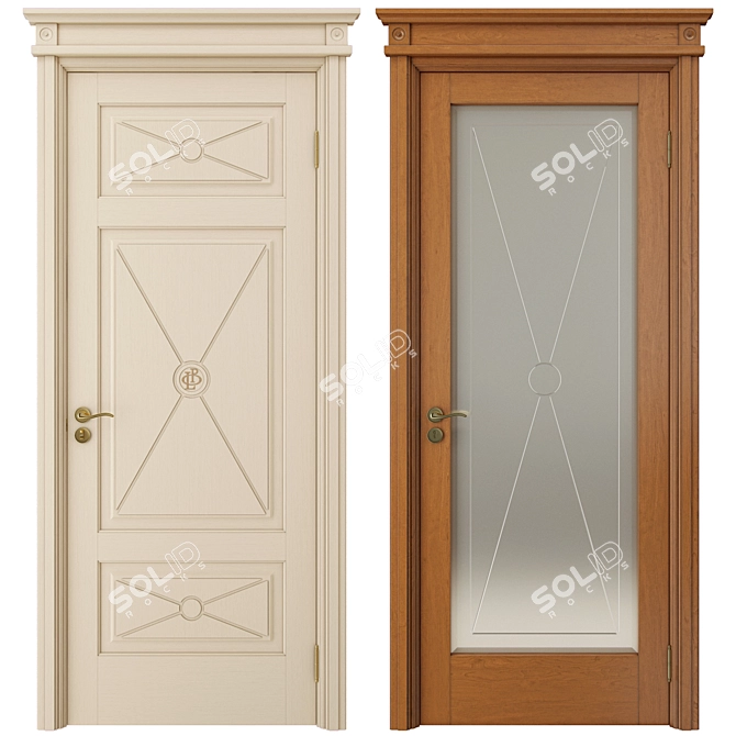 Le Cifre Classic Wooden Doors 3D model image 2