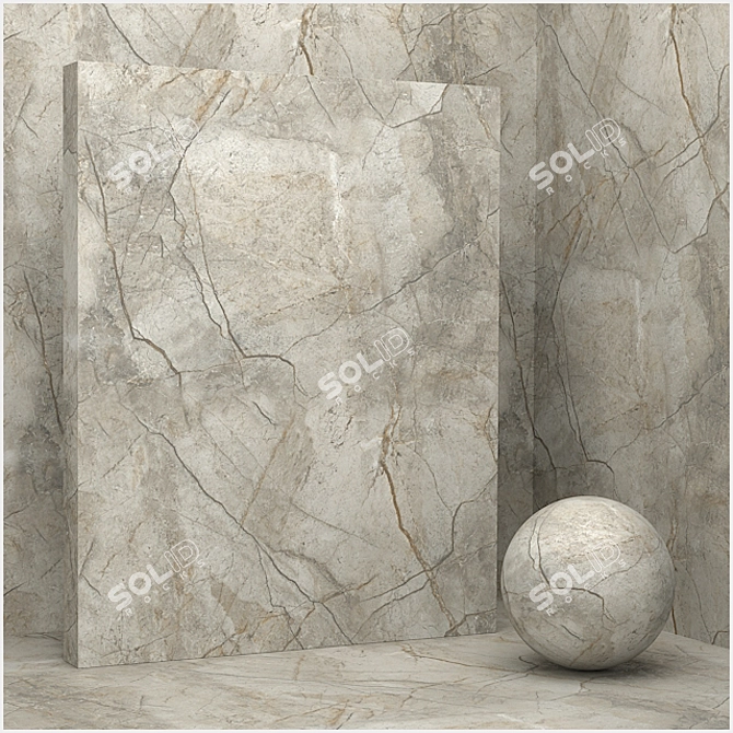 Seamless Stone and Plaster Set 3D model image 2