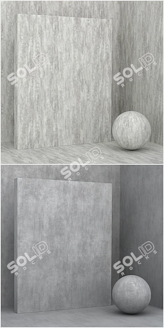 Seamless Stone and Plaster Set 3D model image 3