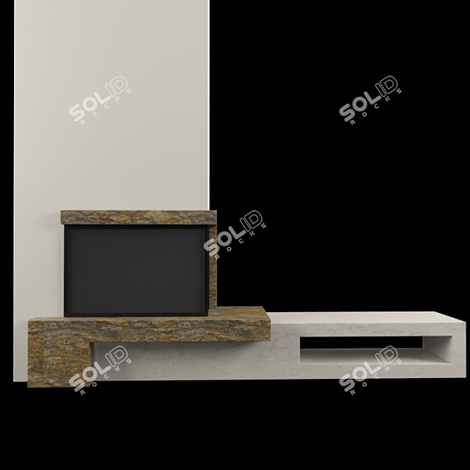 Modern Style Fireplace 3D model image 1