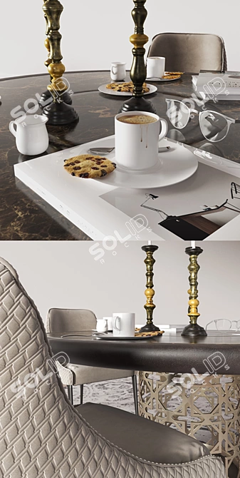 Elegant Italian Furniture Set 3D model image 2