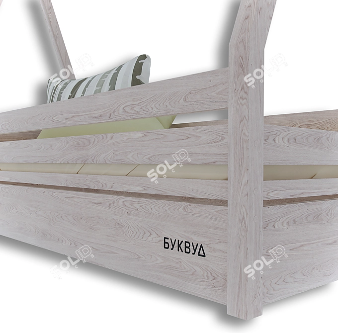 BookWood Indian Wigwam Baby Bed 3D model image 3