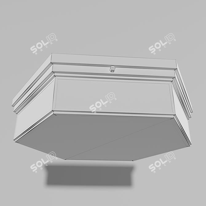 Elegant Berling Large Ceiling Light 3D model image 2