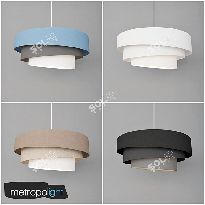 Modern METROPOLIGHT IONOS Lighting Set 3D model image 1