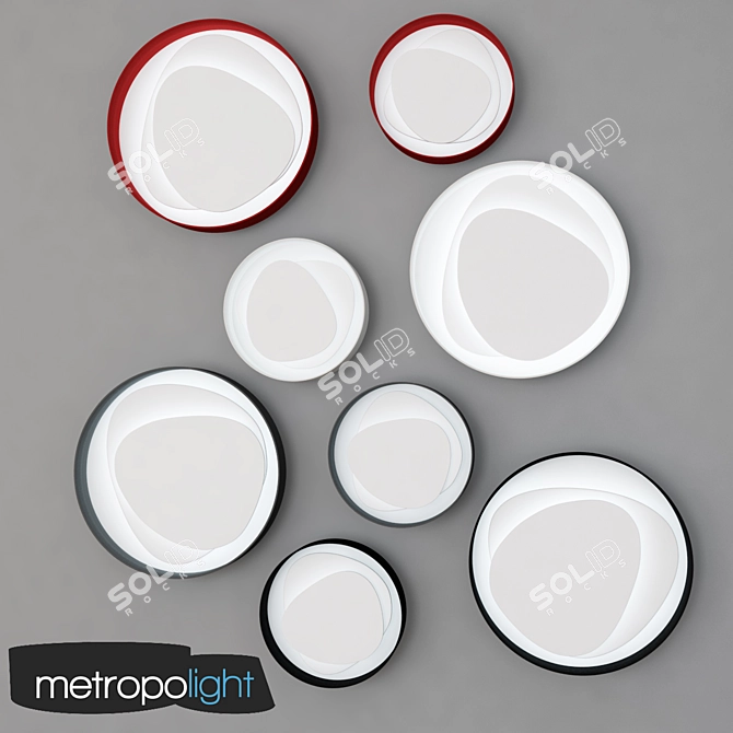 Handcrafted LED Wall Light Set 3D model image 2