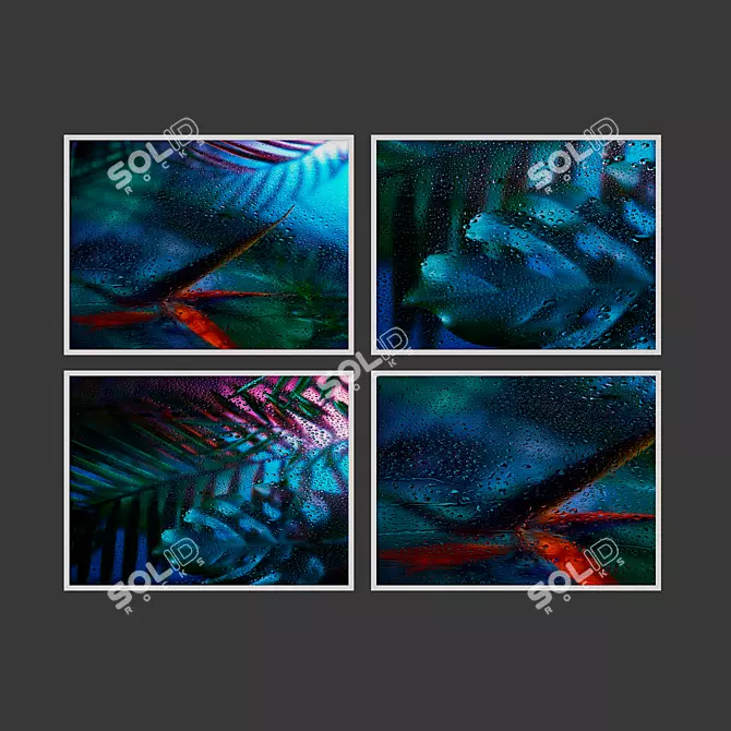 Tropical Rainforest: Set of 15 Paintings 3D model image 1