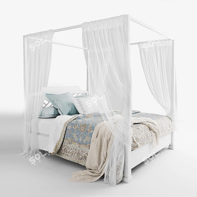 Sleek 2018 Bed Set 3D model image 1