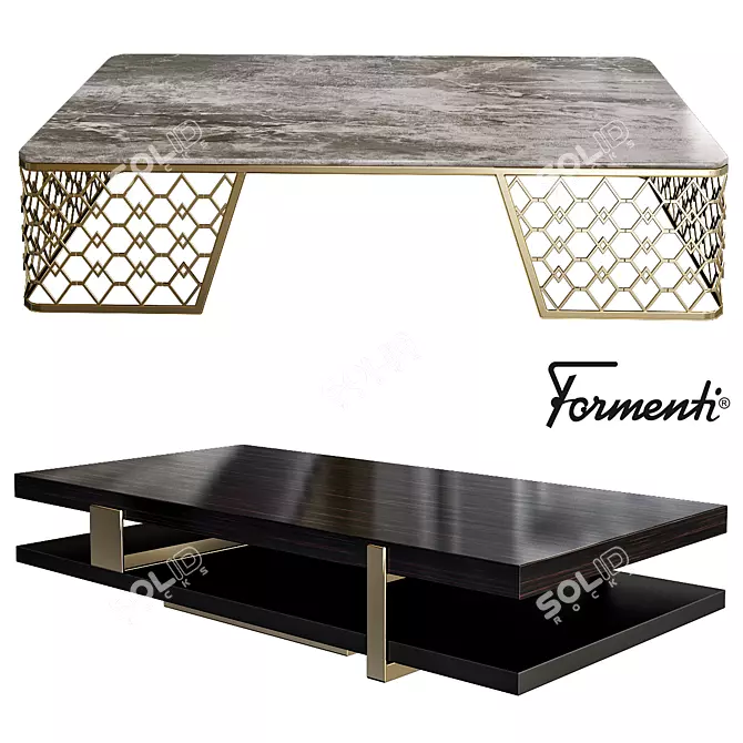 Elegant Vogue Coffee Table 3D model image 1