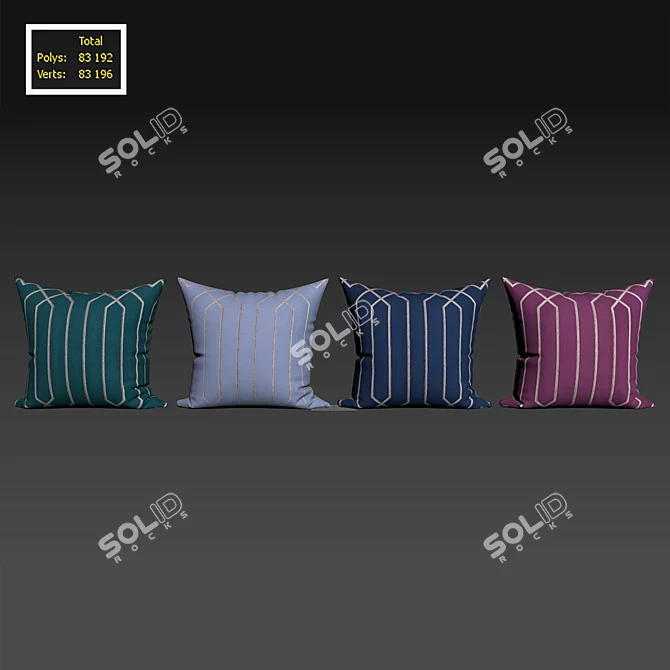 Skyline Decorative Pillow Set 3D model image 3