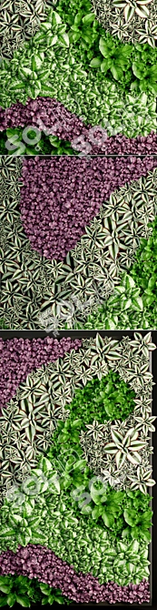 EcoWall: Vertical Garden Module 3D model image 2