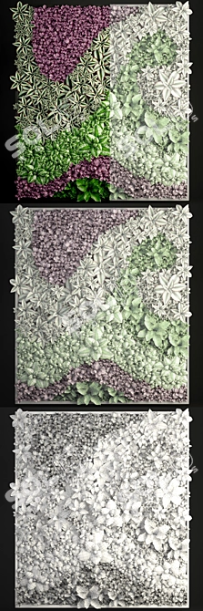 EcoWall: Vertical Garden Module 3D model image 3