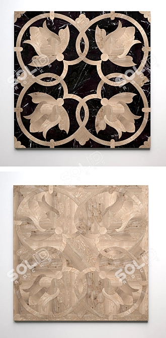 Afra Parquet: Classic Progènie Wood Marble 3D model image 2