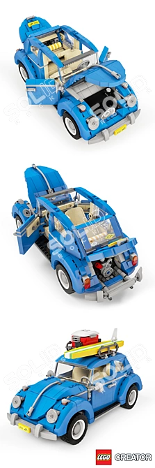 Detailed LEGO Creator Beetle: Perfect Decor for Kids Room 3D model image 2