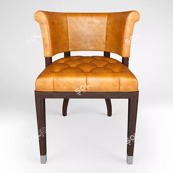 Merlot Finish Dining Arm Chair 3D model image 1