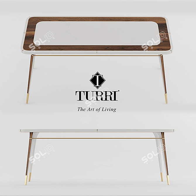 Turri Melting Light Table 3D model image 1