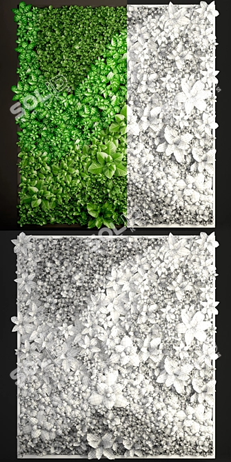 Green Wall Module: Vertical Garden 6 3D model image 3