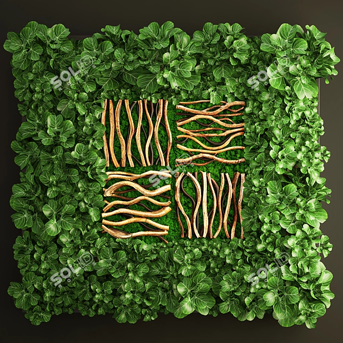 VertiWall Green Module: Vertical Garden & Moss Wall 3D model image 1